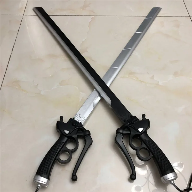 Išpuolis Titan Mikasa Akermano Eren Jaeger Varžovų Akermano Anime rekvizitai cosplay ginklu du kartus rankomis kardas ašmenys nemokamas pristatymas