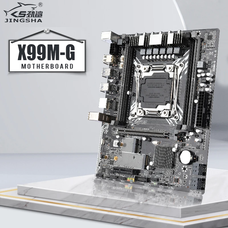 JINGSHA X99 M-G plokštė lga E5-2011v3/V4 CPU support 4*DDR4 2133/2400mhz Serverio atminties ir 