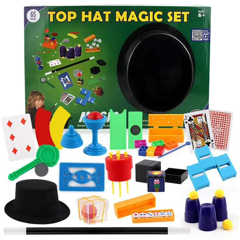 Magai Skrybėlę Magic Set 150 Triukai Vaikams, Vaikams Žaisti Žaislai Žaidimas Iliuzijų Vaikų Close-up Magic Žaislas Vaikams, Dovanų Dėžutėje