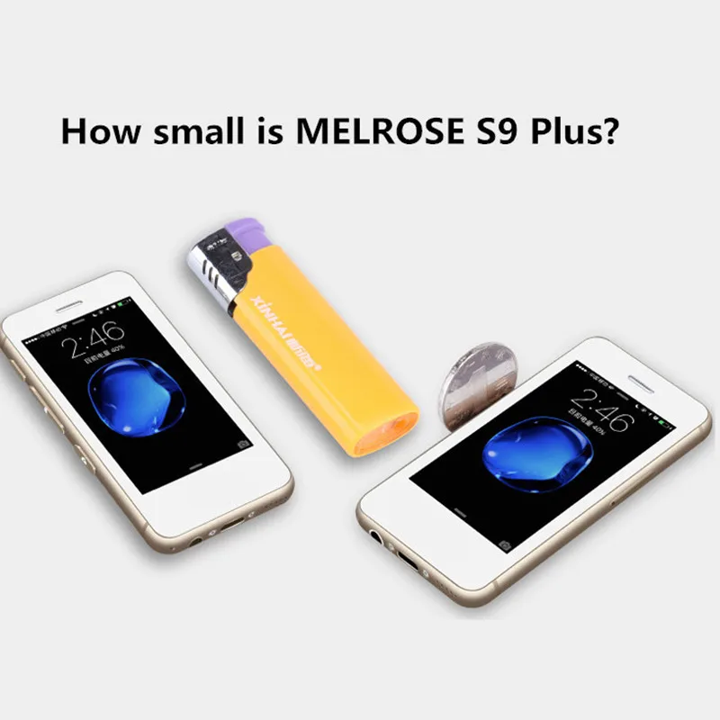 Mažiausių Išmaniųjų telefonų Melrose S9P Plono Mini mobilusis MT6580A/X Quad Core, 1GB 8GB Android 6.0 Ląstelių S9 PLUS S9X