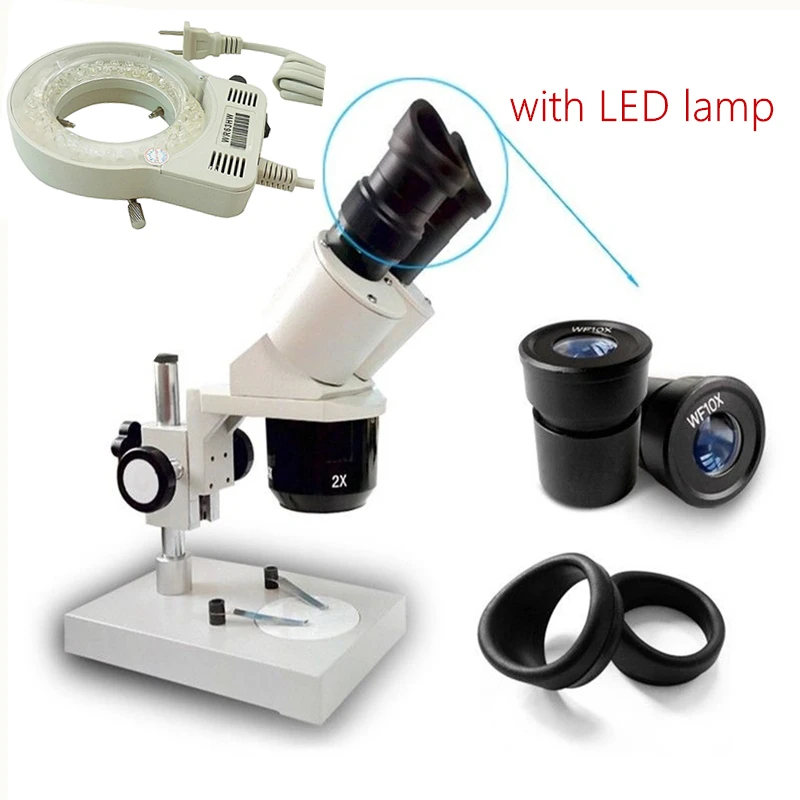 Mobiliosios Remonto Profesinės Žiūronų Stereo Mikroskopas Pramonės Tikrinimo Įrankis su LED Šviesa