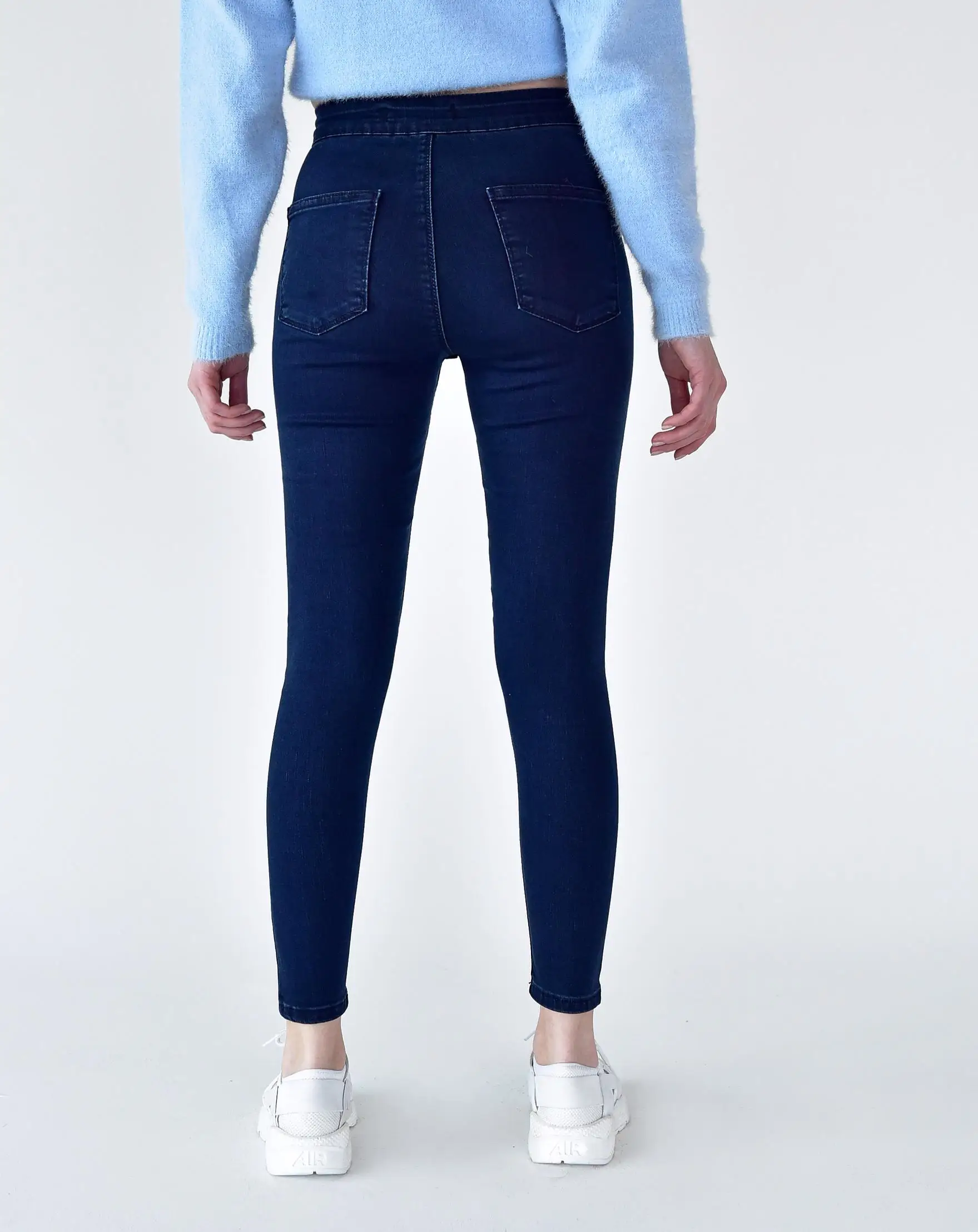 Moterų tamsiai džinsinio audinio spalva yüksekbelpantalon Medvilnės Streetwear Mados Derliaus Liesas aukšto juosmens Džinsai 2020 Metų Vasaros, Žiemos Turkija