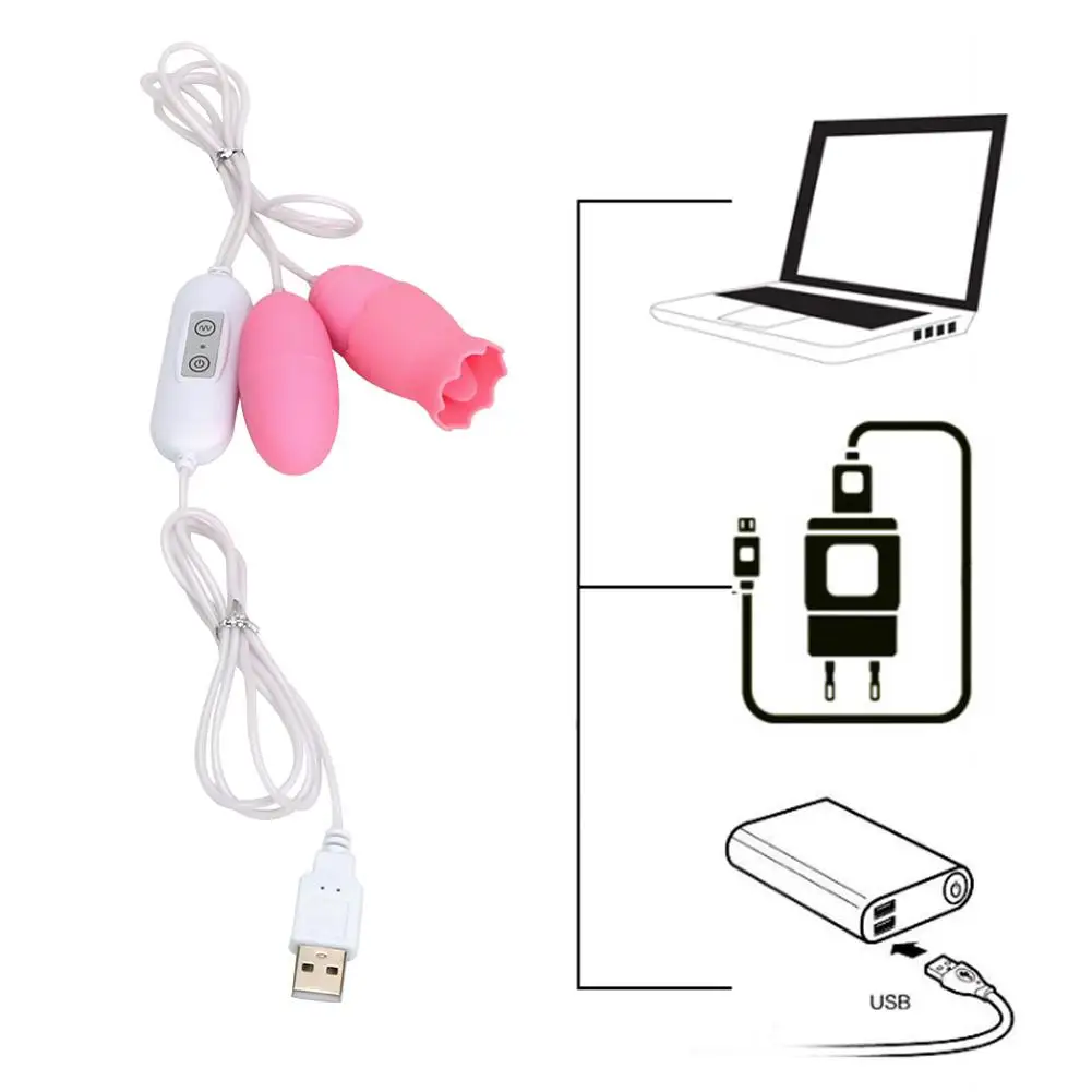Movconly Liežuvio Vibratoriai 11 Režimai USB Power Vibruojantis Kiaušinis G-spot Masažas Lyžis Klitorio Stimuliatorius Sekso Žaislai