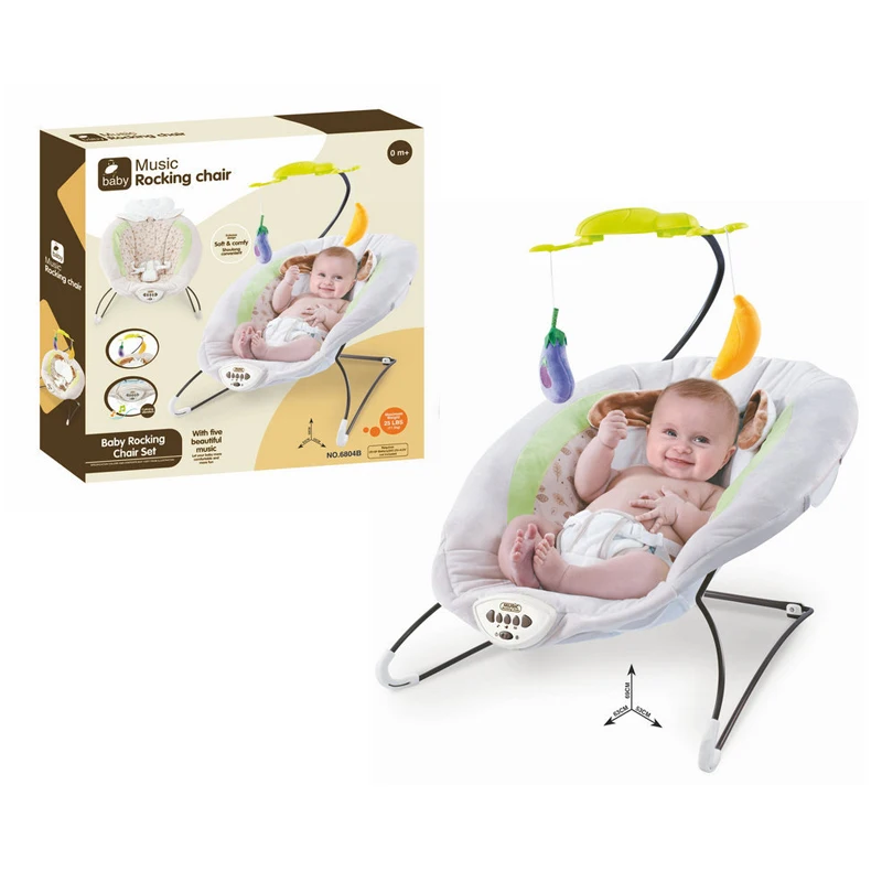 Naujagimio Daugiafunkcinis sulankstomas Elektrinis kūdikio supamoji kėdė su žaislų muzika ramina ir patogiai drebulys kūdikių kėdutė