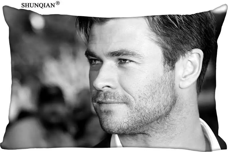 Naujas Chris Hemsworth Pagalvės Užvalkalą Užsakymą Vestuvių Užvalkalas Padengti Atvejais Dovana Užtrauktuku Stačiakampis Pagalvės Užvalkalą A8.15