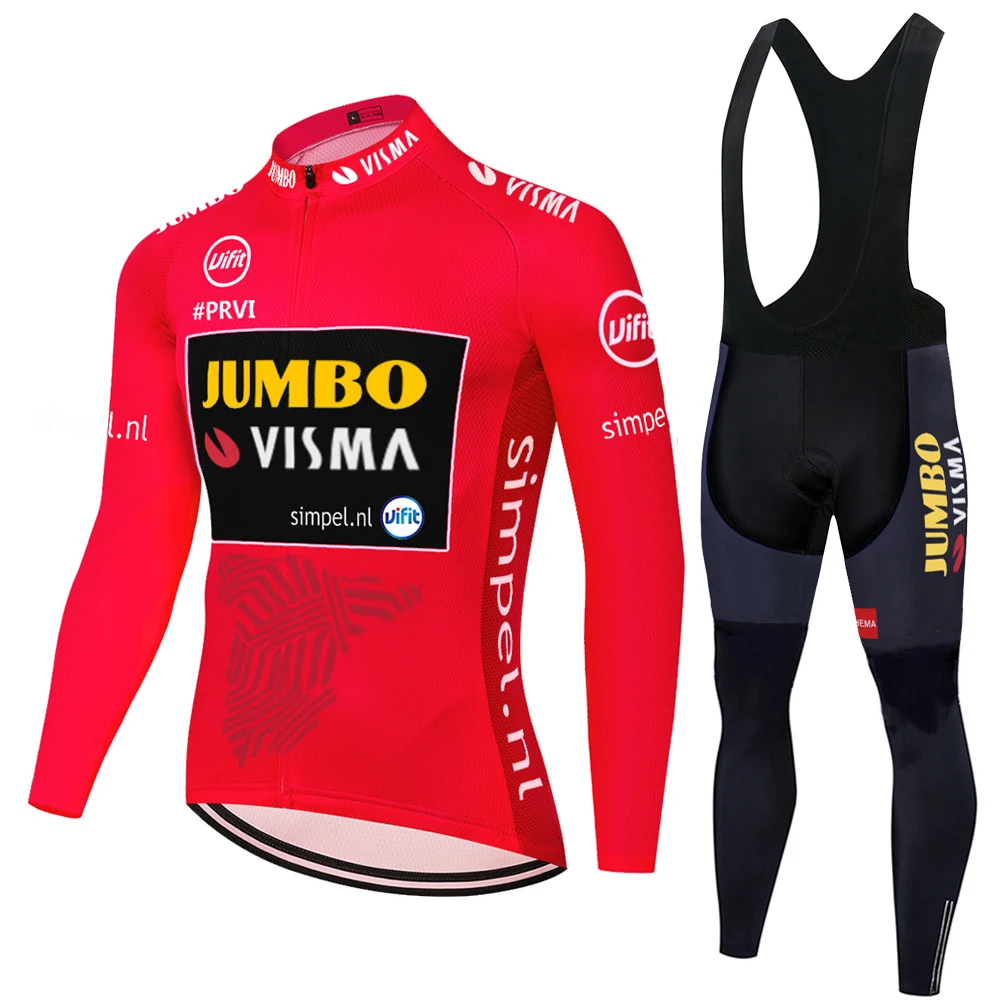 Naujas Jumbo Visma Dviračių Džersis 2021 ilgomis rankovėmis MTB dviračių drabužius vasarą, pavasarį Vyrai roupa ciclismo masculino