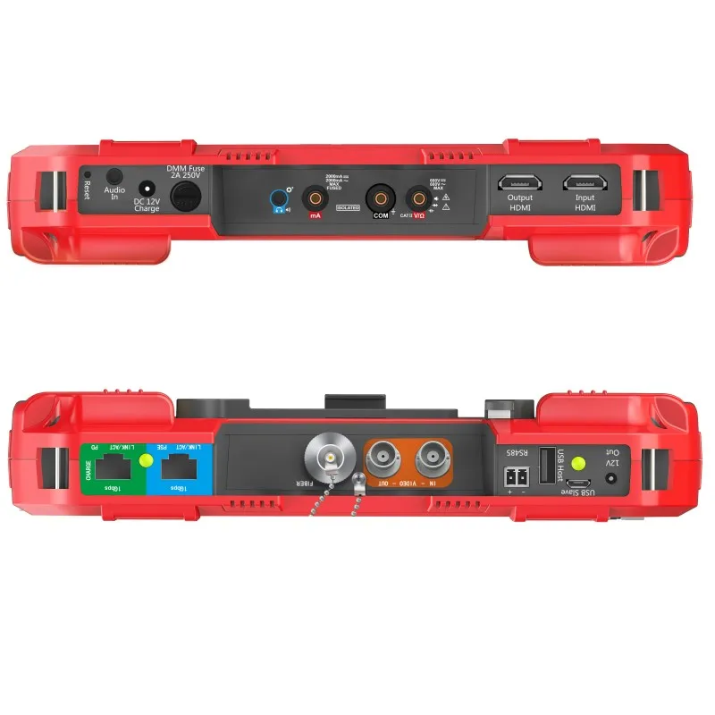 Naujausias 7 Colių H. 265 4K IP kameros testeris 8MP TVI CVI 5MP HAINAUT CVBS VAIZDO Testeris Monitorius su Multimetras Optinės galios matuoklis DT-A86