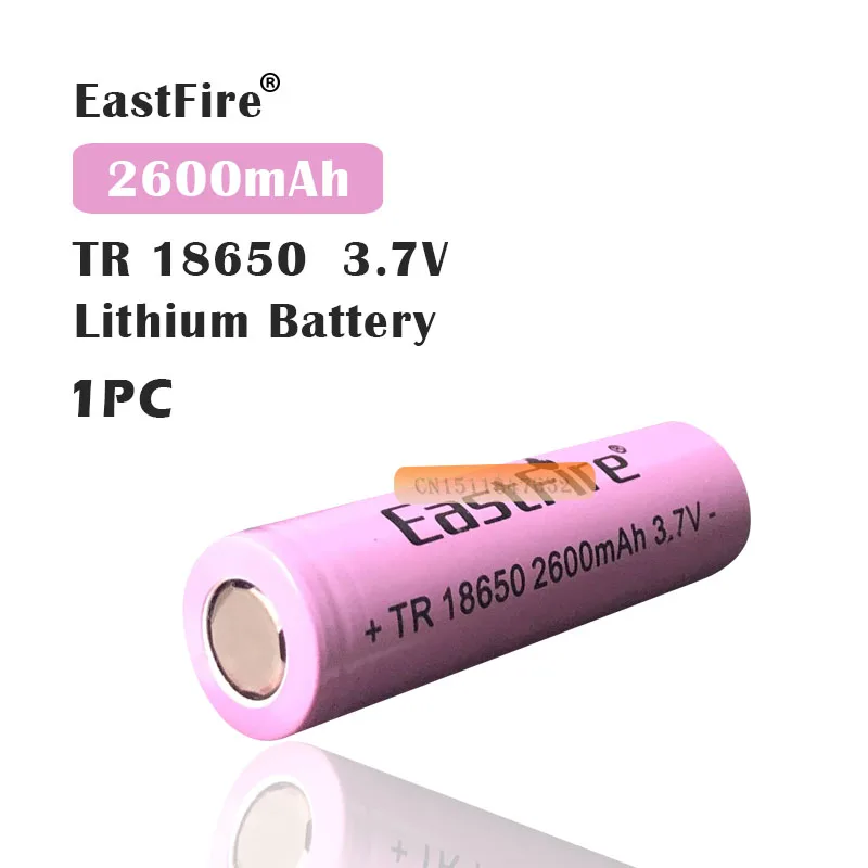 Nemokamas Pristatymas 1pcs/daug), 3,7 V 2600mAh Originalus EastFire 18650 li-ion Baterija