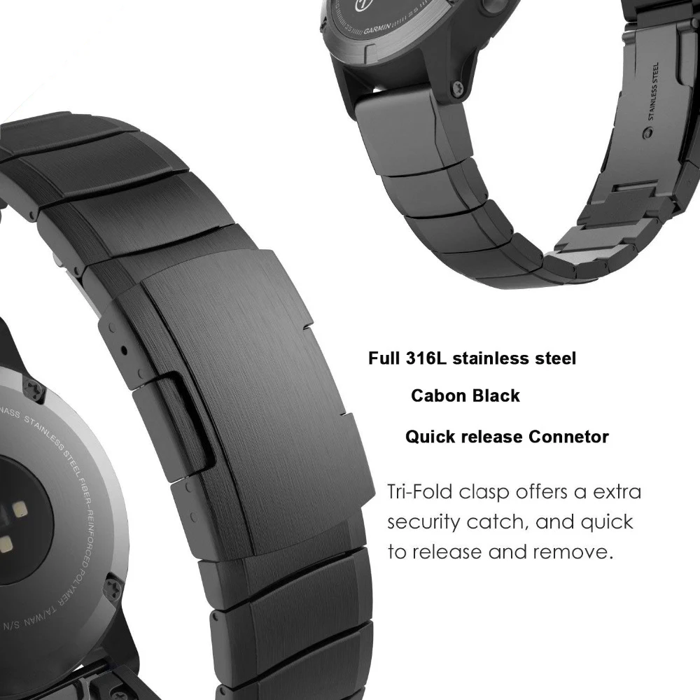 Nerūdijančio Plieno Riešo juostos Xiaomi Huami Amazfit VTR 47mm Žiūrėti Dirželis Amazfit Stratos 3 2 2S Metalo Watchband Priedai