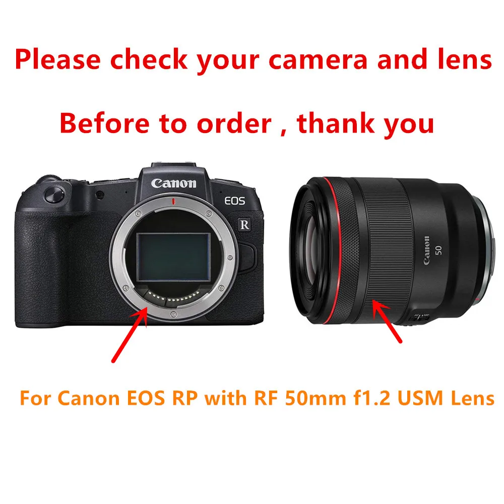 Nešiojamų Apsaugos Minkštas Atveju Dangtelio Vidinės Fotoaparato Krepšys Canon EOS RP Kamera su RF 50mm f1.2 L USM objektyvas
