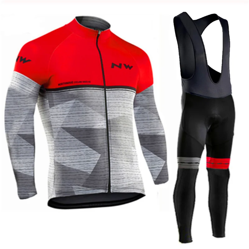 Pavasarį ir Rudenį 2018 komanda ilgomis rankovėmis jojimo Jersey kostiumas Ciclismo kvėpuojantis lenktynių drabužių MTB Dviratį 9D gelio padas