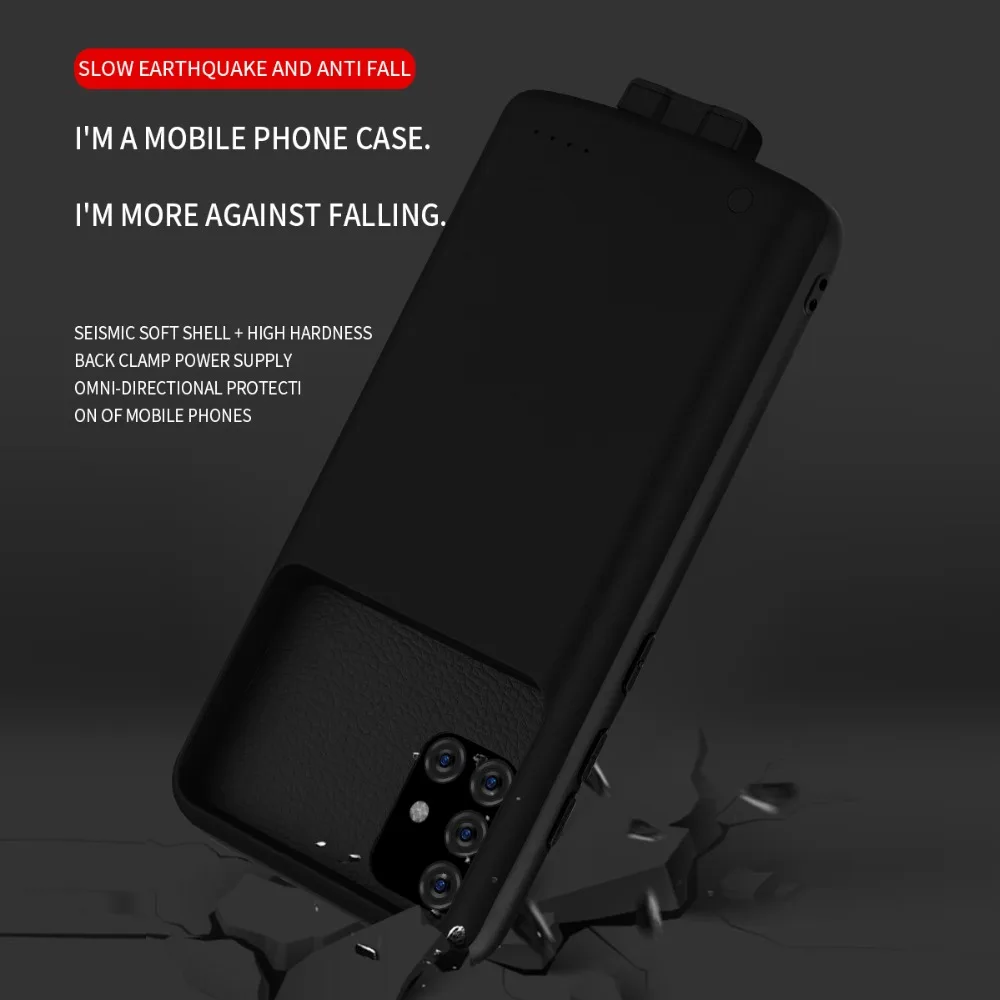 Pratęstas Telefono Baterija Atveju 7000mAh Nešiojamų PowerBank Įkroviklis, Skirtas Samsung Galaxy A71 5G rezervinio Akumuliatoriaus Įkrovimo Dangtis
