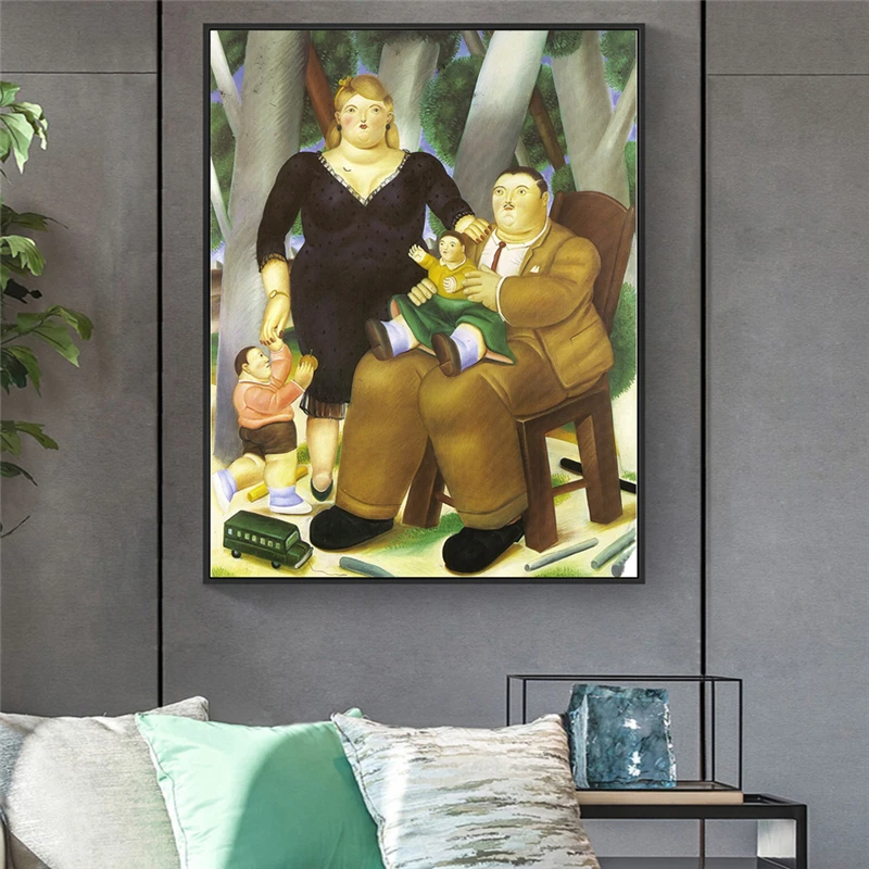 Prezidento Šeimai Fernando Botero Paveikslai Paveikslai Ant Sienų, Menas, Plakatų Ir grafikos Šiaurės šalių Meno Juokingas Nuotraukas Cuadros