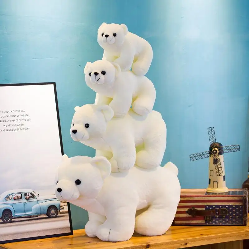 Puikus modeliavimo polar bear lėlės mažas baltas lokys lėlės pliušinis žaislas pagalvę, mergaičių ir vaikų dienos dovanos