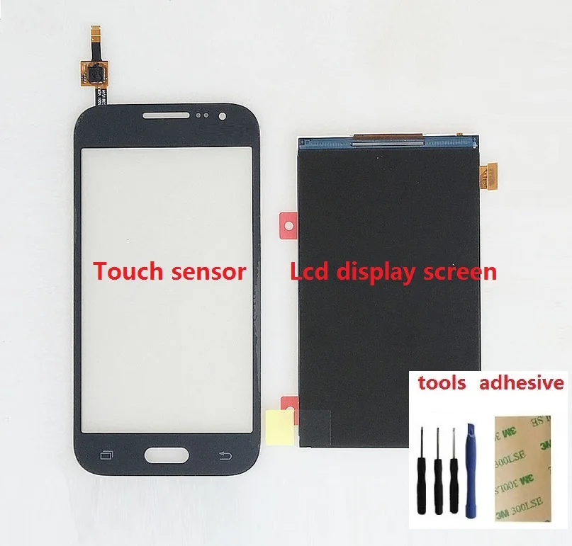 Samsung Galaxy Core Premjero SM-G361F G361F G361H G361 Jutiklinis Ekranas skaitmeninis keitiklis Jutiklis + LCD Ekranas + Klijai + Komplektai