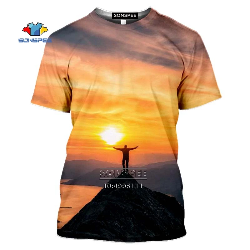 SONSPEE Lauko Alpinizmas Alpinistas Pėsčiųjų 3D Spausdinimo vyriški T-Shirt Moterims marškinėliai Vyrams Vasaros Marškinėlius Atsitiktinis Sporto Marškinėliai