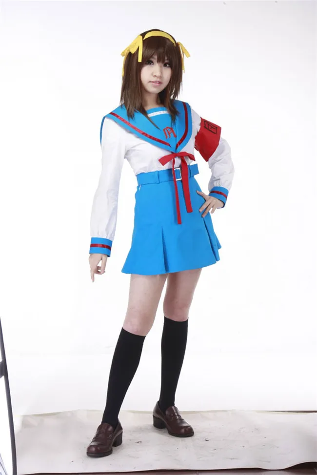 Suzumiya Haruhi No Yuuutsu anime cosplay Suzumiya Haruhi žiemos mokyklinę uniformą cosplay helovinas kostiumai