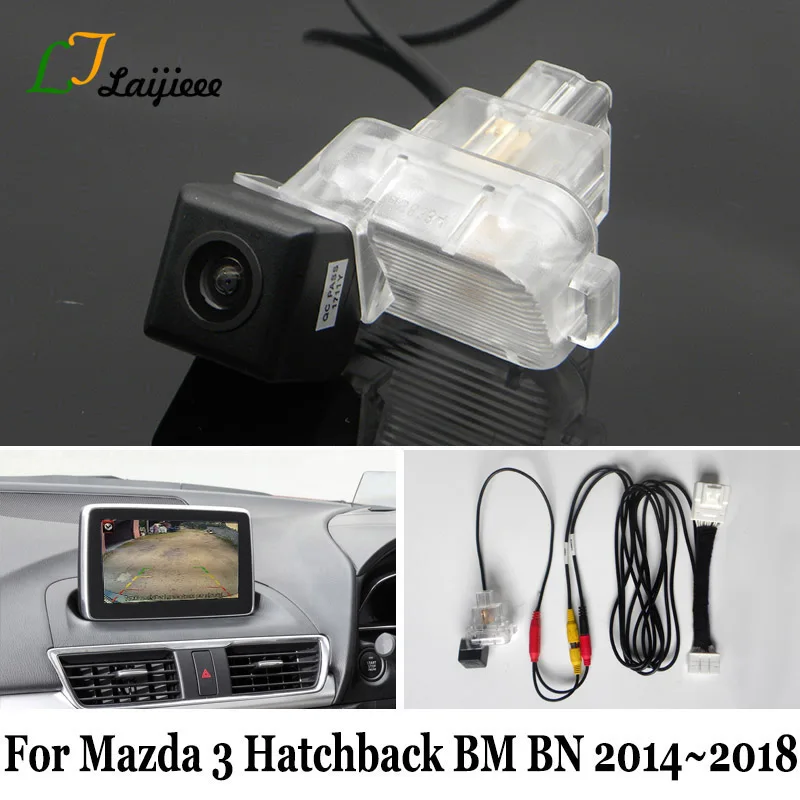 Už Mazda 3 Mazda3 Hečbekas BM BN m. m. 2016 M. 2017 m. 2018 m OEM Ekranas Suderinamas HD Galinio vaizdo Atsargine Atbuline Kamera 