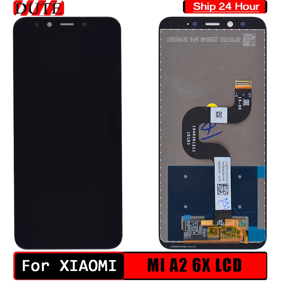 Už Xiaomi Mi A2 6X LCD Ekranas Jutiklinis Ekranas skaitmeninis keitiklis komplektuojami Su Rėmo 5.99