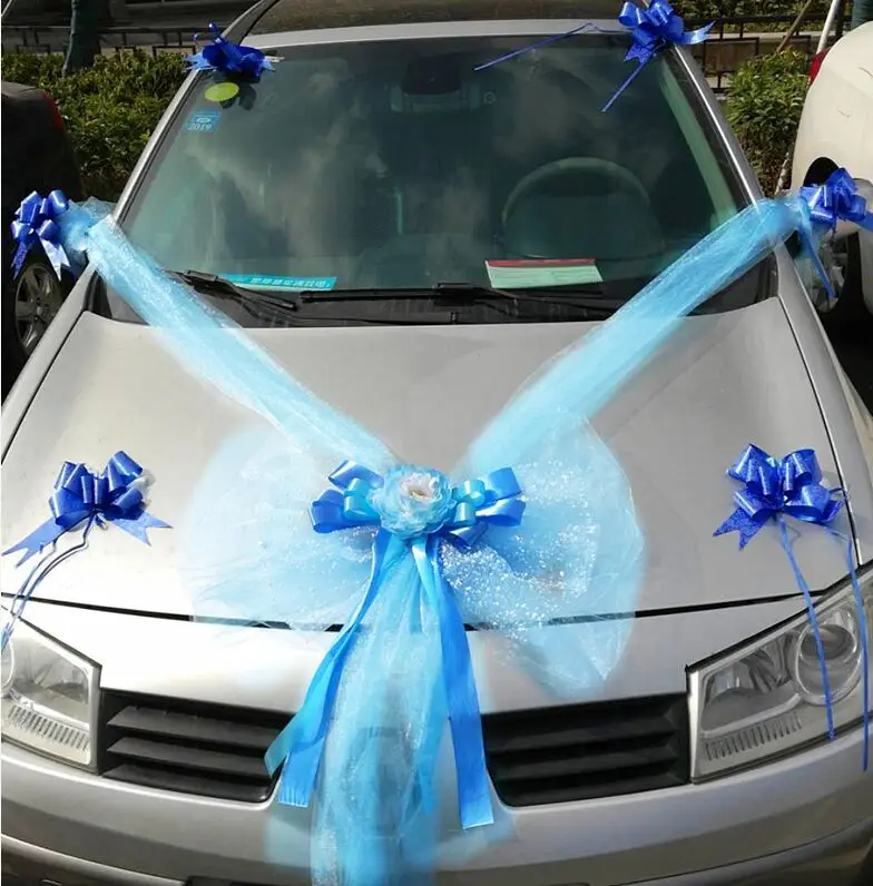 Vestuvių Automobilių Pagalbiniai Modeliavimas Dekoratyvinis Lankas Mazgas Gėlės Vestuvių Dirbiniai, Apdaila Laivynas Išaugo Karavanas Šilko Gėlės