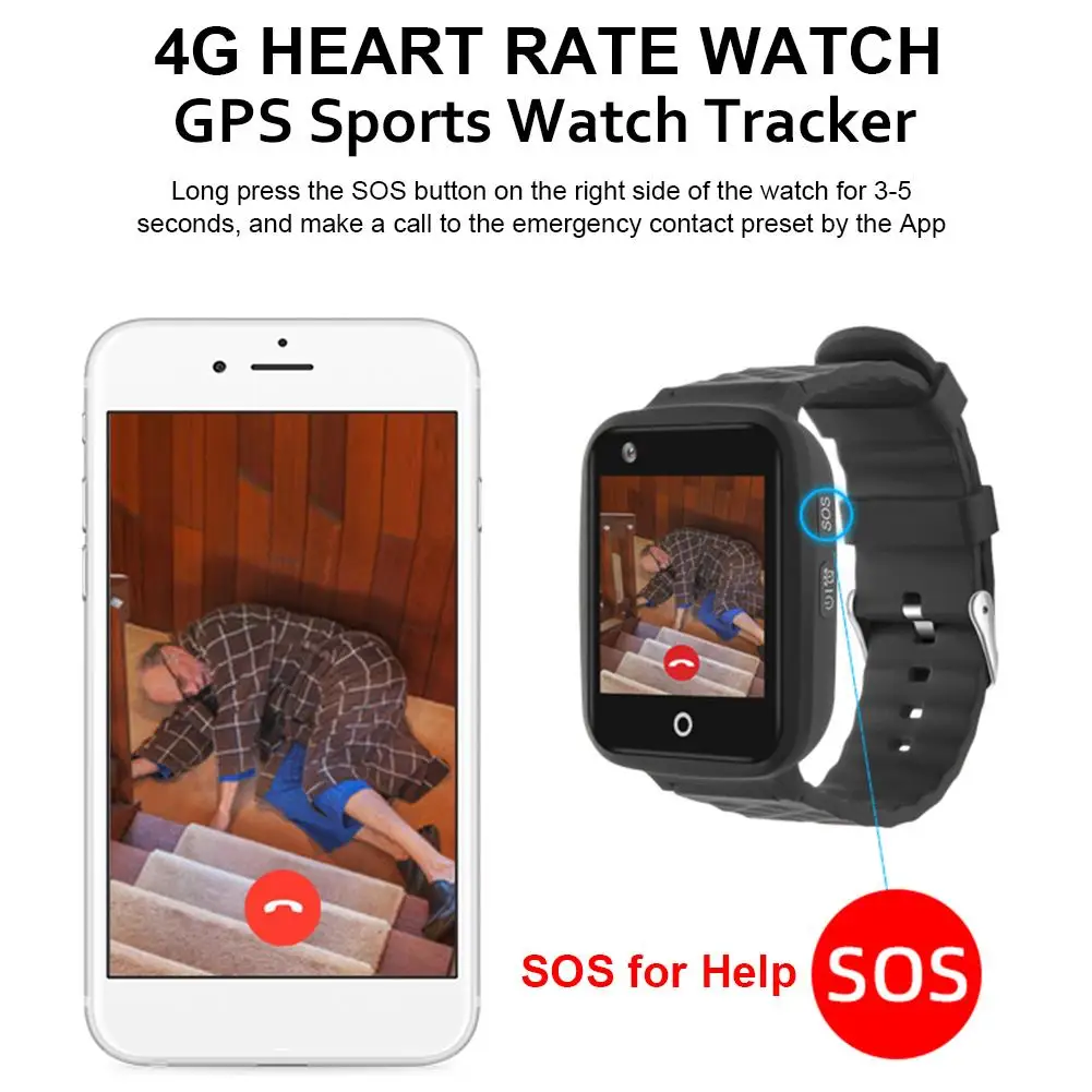 Vyresnio amžiaus Telefoną Žiūrėti 4G Širdies ritmas, kraujospūdžio Stebėsenos Smart Apyrankė atsparus Vandeniui Vaikų GPS Sporto Žiūrėti Tracker