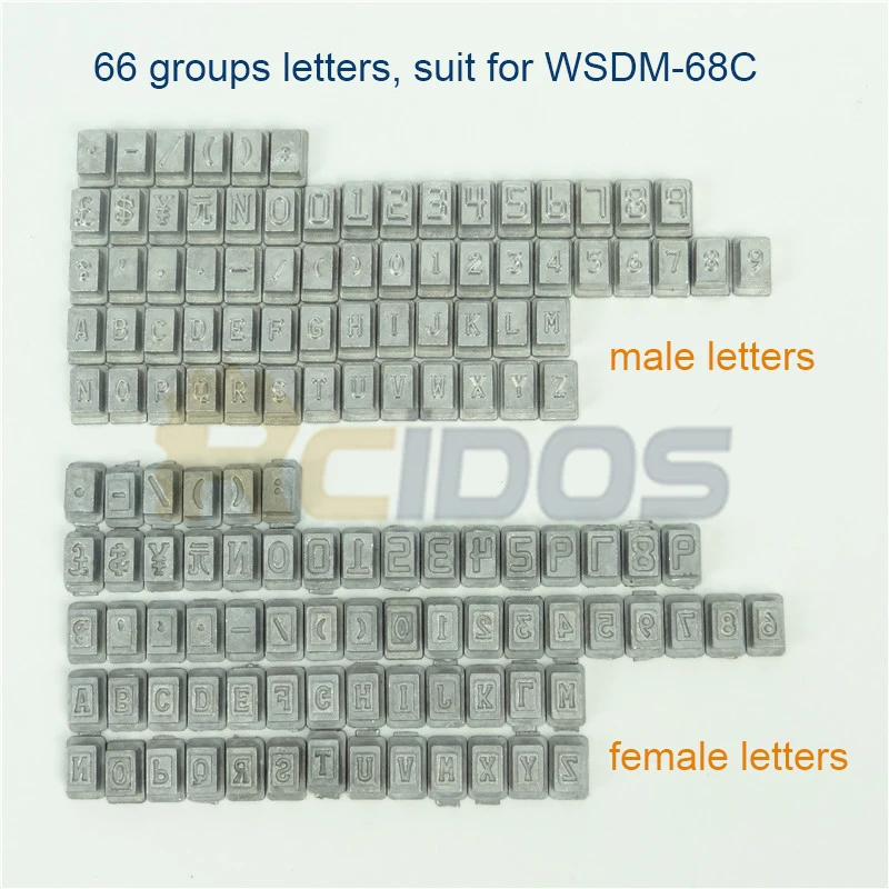 WSDM Serijos RCIDOS Vadovas PVC kortelės presavimo mašina simbolių, atsarginės dalys,kaina 1pcs raidėmis.