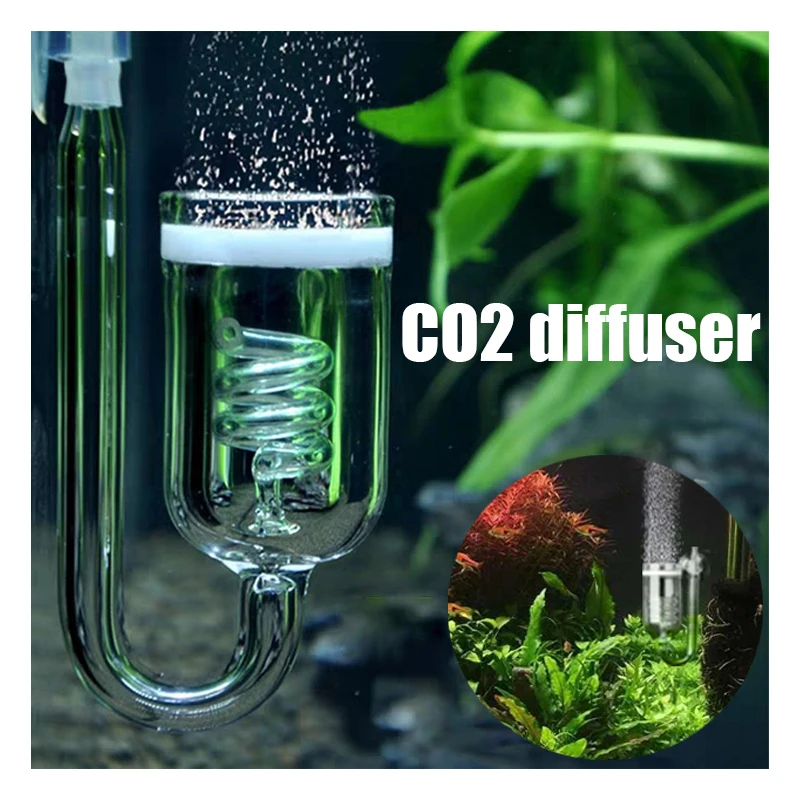 žuvų bakas CO2 purkštukai, spiralės difuzorių komplektas, 3 iki 5 sukasi CO2 difuzoriai, vandens augalų augimą akvariumą aksesuarų rinkinys
