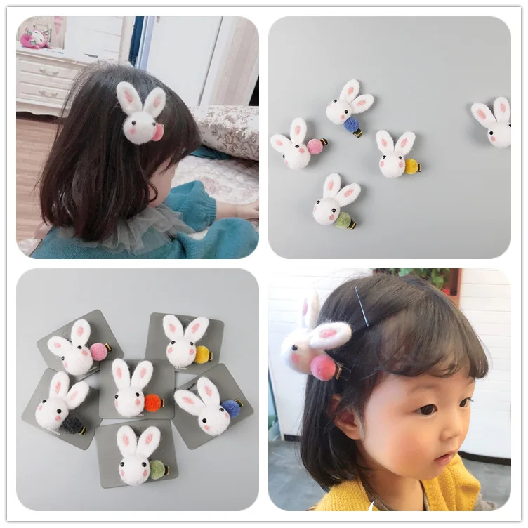12 VNT./DAUG, Mados Mielas Triušis plaukų segtukai Easter Bunny Plaukų Clips Kūdikių Mergaičių Plaukų Aksesuarai