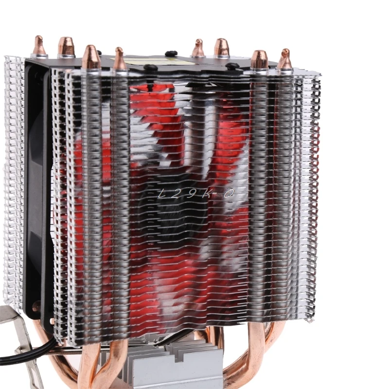 1PC Terminis Tepalas + 4 Heatpipe 130W Raudona CPU Aušintuvo 3-Pin Ventiliatoriaus Heatsink Intel LGA2011 AMD AM2