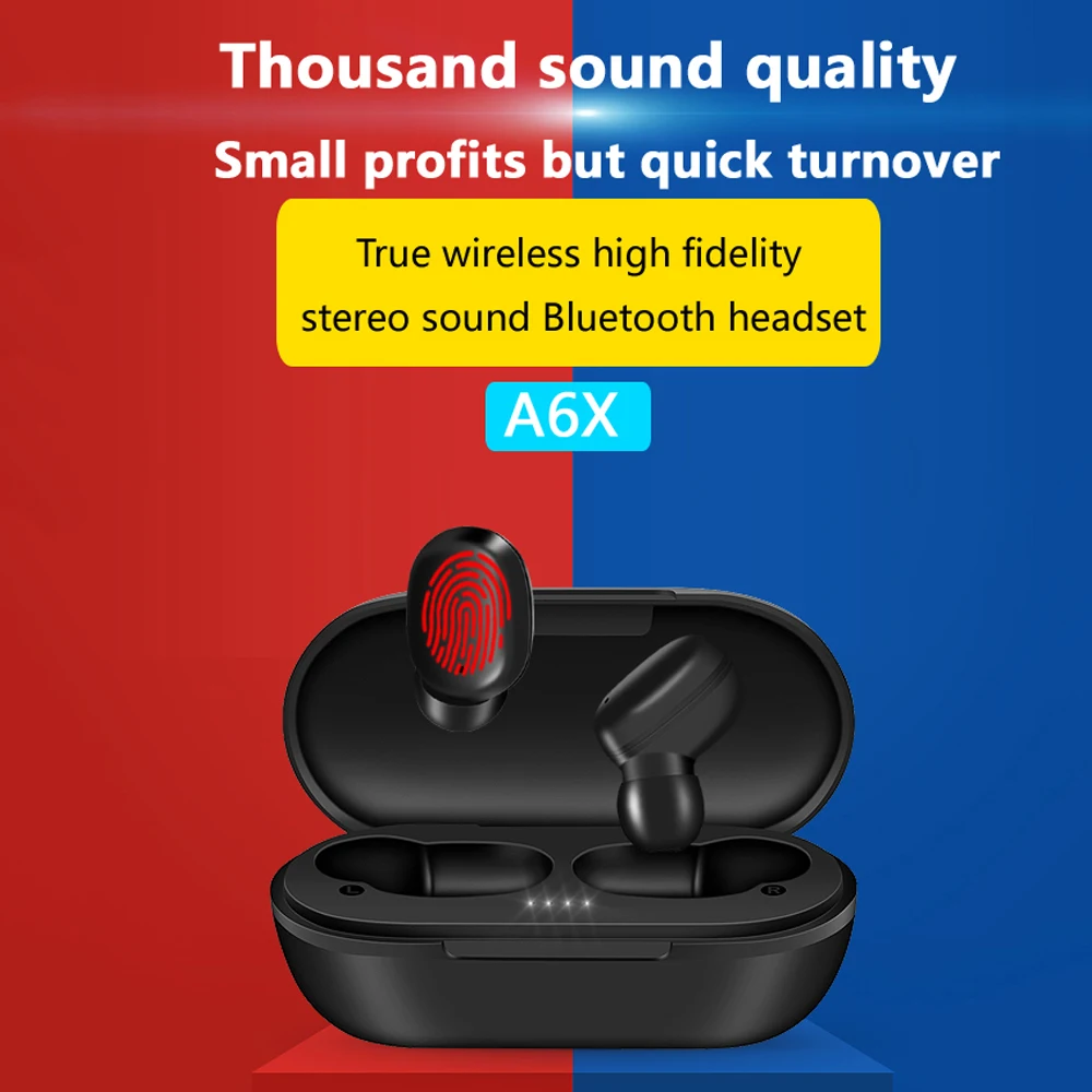 2019 Geros kokybės naujas A6X PK GT1/GT1 PRO belaidžio buluetooth ausinės, HD stereo 