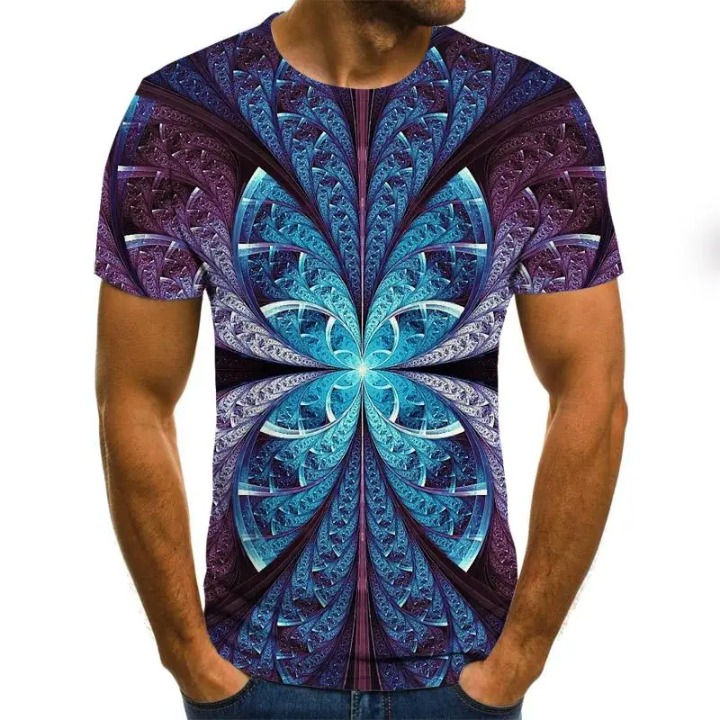 2020 metų Hip-hop vyriški marškinėliai Vasaros Naują Stilių 3D Atspausdintas Trumpas Rankoves Vyrų T-shirt Mados Viršų Streetwear