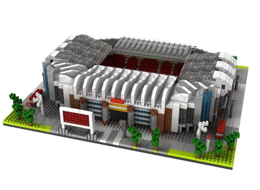 28cm Diamond Camp Nou Old Trafford Futbolo Srityje Modelio Blokai Iššūkis architektūros Vaikai 