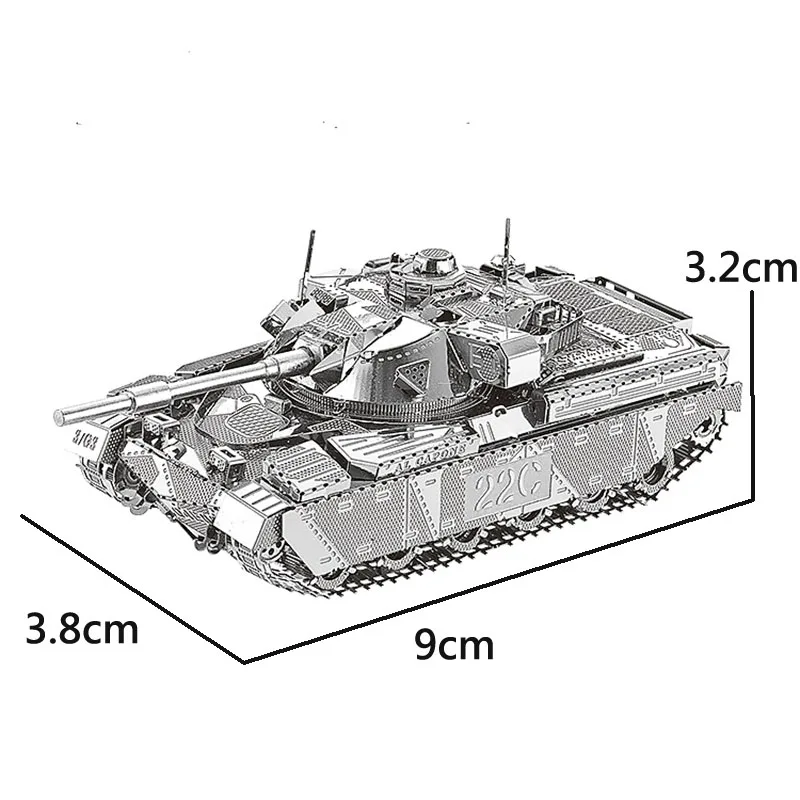 3D Metalo Įspūdį JS-2 Bakas ir generalinis Bakas MK50 Karinis Modelis 
