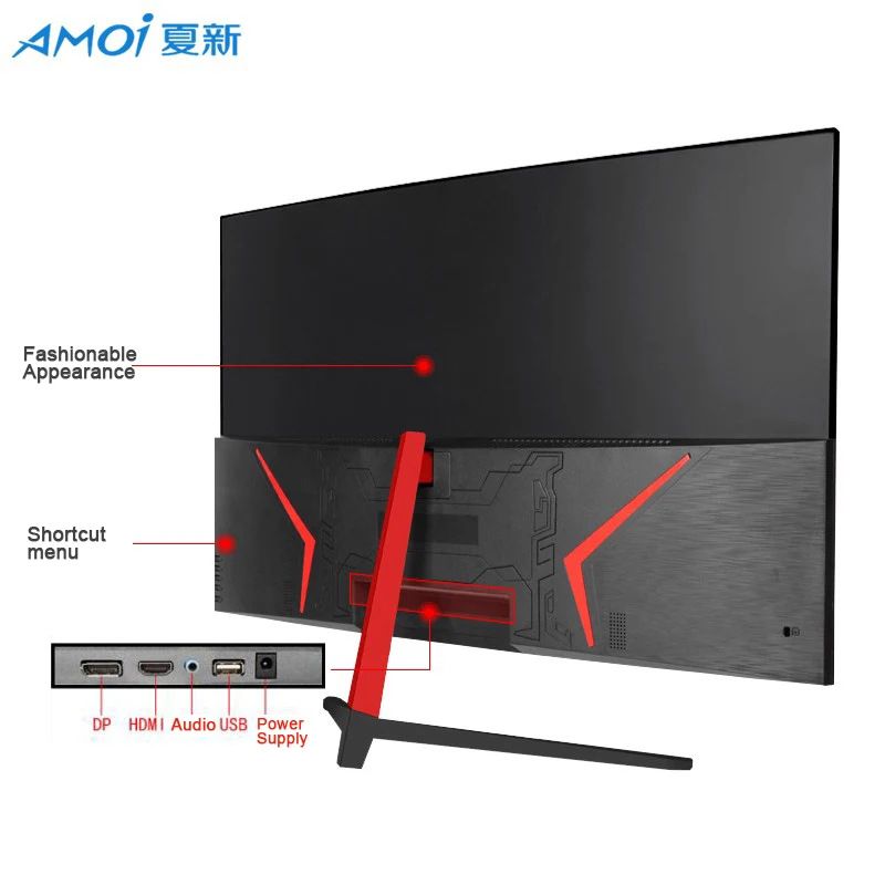 Amoi 27 colių LED Monitorius Žaidimų 165HZ PC 1MS Respons 1080P 27