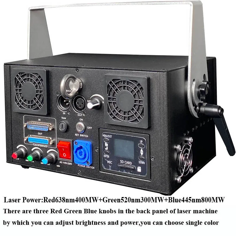 Aukštos kokybės 1500mW 1.5 Watt FULL RGB ILDA DMX DJ Etape Lazerio Šviesa Diskoteka įranga Galvo skaitytuvas