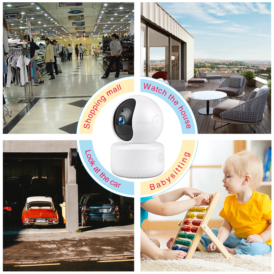 Auto Stebėjimo 3MP IP Kamera, Wi-fi, Vaizdo Stebėjimo Home Security Monitor WiFi Mini Smart Kamera, HD VAIZDO Kamera, Wireless P2P IR