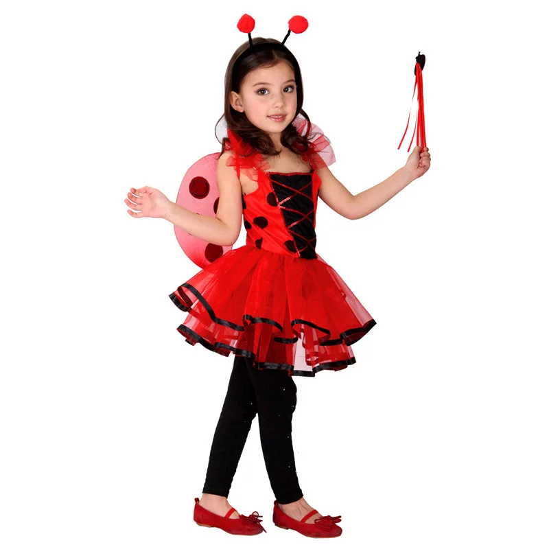 Bičių Karalienė Dress Up Veiklos Drabužius Cosplay Kostiumų Vaikų Gyvūnų Vaikai Ladybu Suknelė Rinkiniai Helovinas Anime Baby Princess Kostiumai