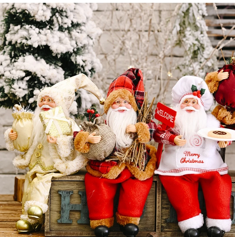 Didelis Dydis Kalėdų Dekoro Santa Claus Lėlės Naujųjų Metų Namų Puošybai Kalėdų Dovana Vaikas Raudona Kalėdų Eglutės Ornamentu