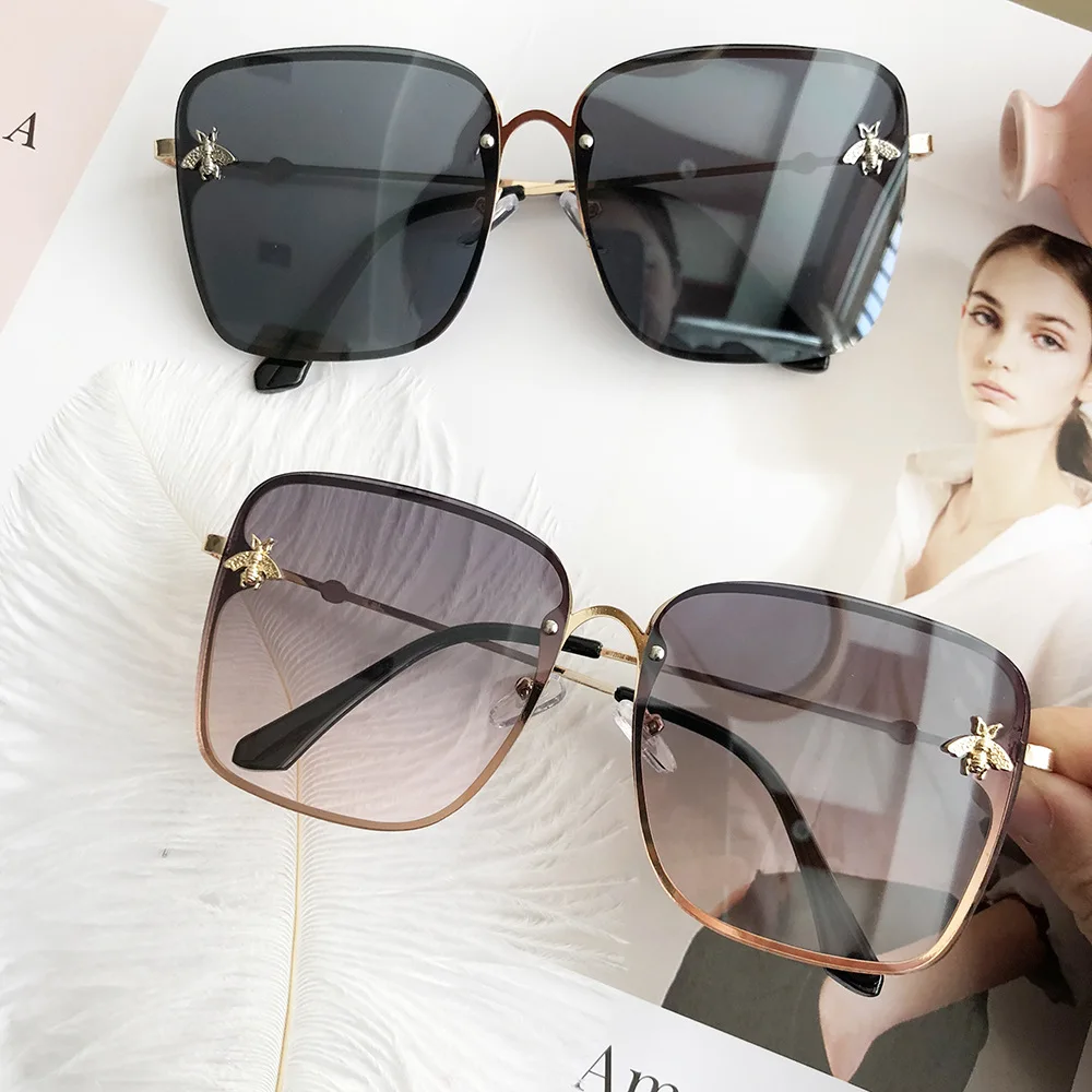 FENCHI bičių akiniai nuo saulės moterims zonnebril dames moterų akiniai nuo saulės akiniai aikštė akiniai lunette soleil 