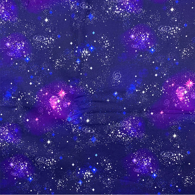 Graži Tamsiai Mėlyna Galaxy Modelio, Medvilnės Audinys, Skaitmeninis Spausdinimas Siuvimo Medžiagos, Vaikams Audinys 