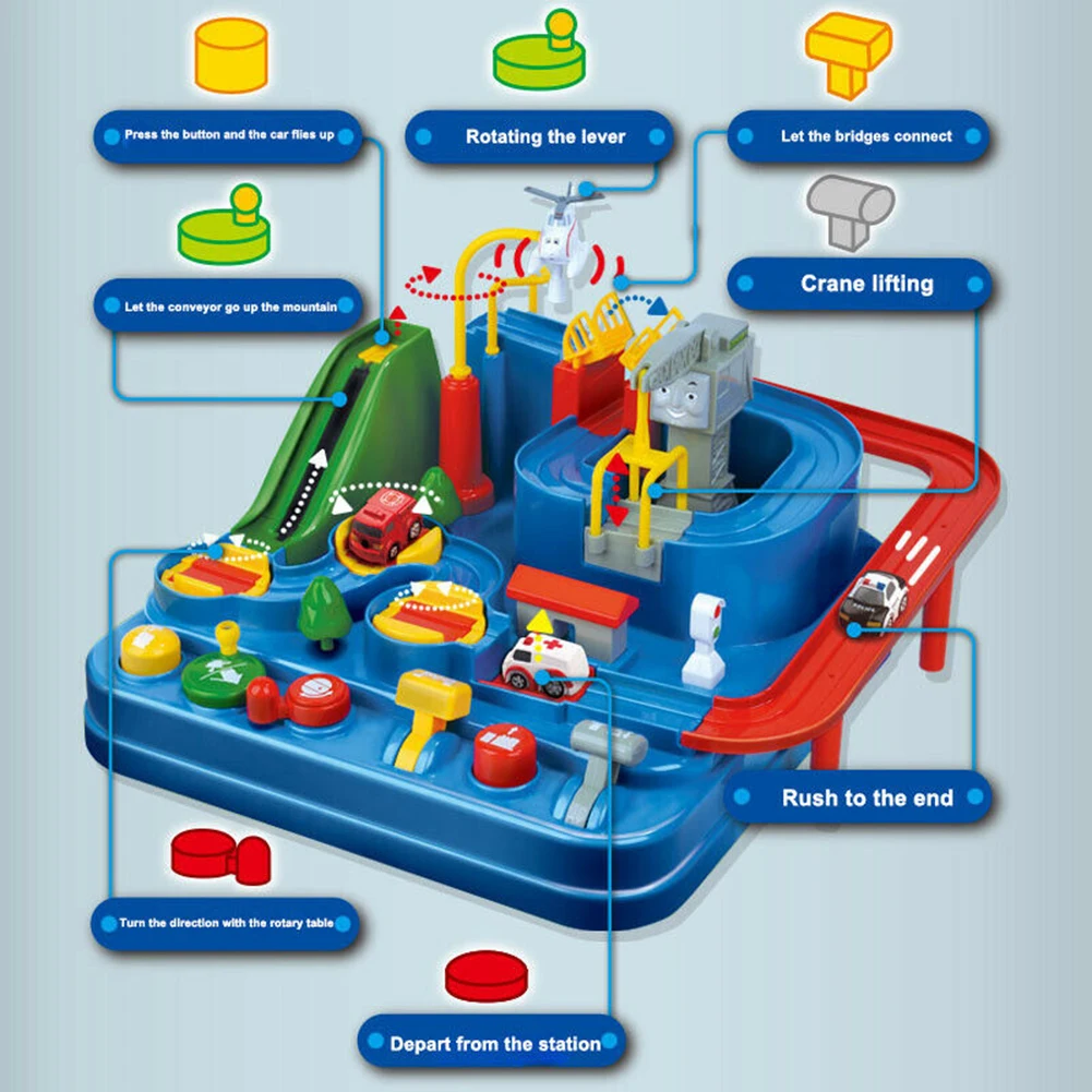 Juokingi Mini Gelbėjimo Būrys, Nuotykių Automobilių Kelio Rinkinys Interaktyvių Vaikų Žaislas Dovanos Skatina vaizduotę mokymo vaiko gebėjimas