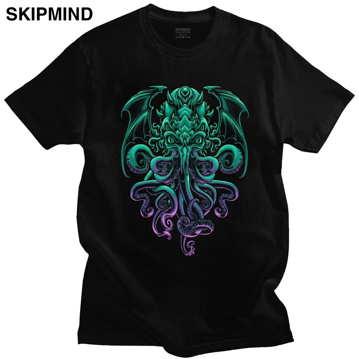 Kietas Lovecraft Cthulhu Marškinėliai Vyrams Medvilnės Gražus marškinėliai Trumpas Rankovėmis Senas Dievas R'lyeh Grafinis Tee Drabužiai