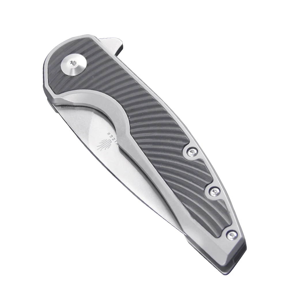Kizer išgyvenimo peilis Ginesis KI4518 2020 naujas peiliukas su anglies pluošto rankena edc įrankiai