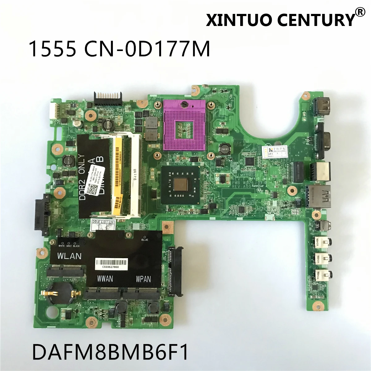 KN-0D177M 0D177M D177M Už Dell Studio 1555 Nešiojamas Plokštė DAFM8BMB6F1 PP39L GM45 DDR3 Mainboard testuotas darbo