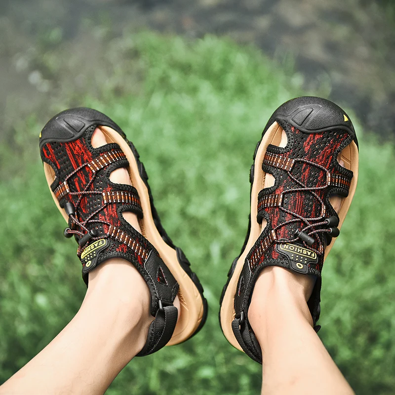 Mados vyriški sandalai priežastinis 2020 naujas vasaros batai vyrų dydis 38-45 kvėpuojantis paplūdimio sandalai vyras butas batų lauko sandalai vyrams