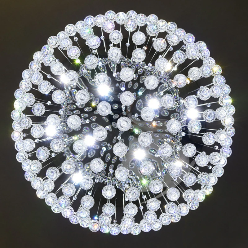 Modernus retro Sferinės formos kristalas blizgesio Lubų Lemputės GU10 Plafonnier LED lubų šviestuvas Gyvenimo Kambario, miegamasis hotel restaurant