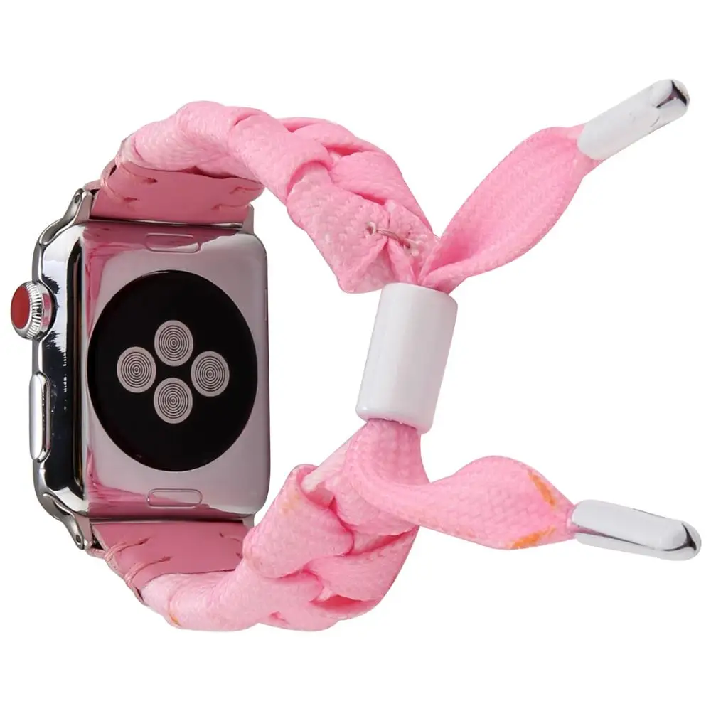 Moterų, Mergaičių, Apyrankės Rankų darbo Austos Apyrankės Dirželio Apple Watch band 42/38mm Pakeisti Juostos iWatch Serija 1 2 3 4 44/40mm