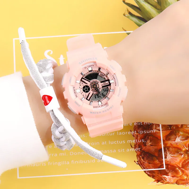 Naujas Atvykimo Elektroninių LED Watch Moterų Mažų Šviežių Sporto Studentai Laikrodis Moterų Silikoninė Apyrankė Veikia Karšto Laikrodis