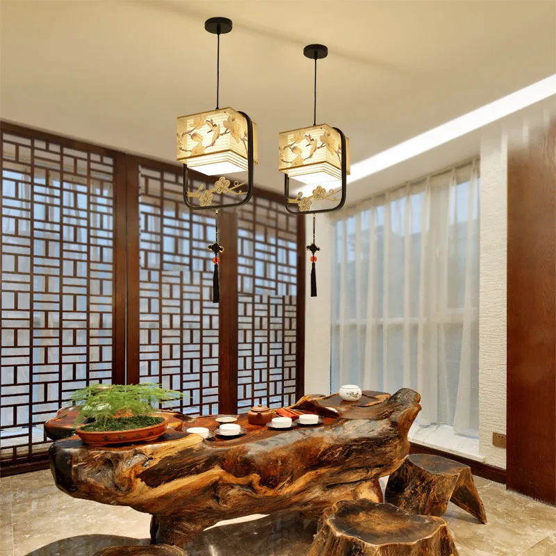 Naujas Kinų stiliaus sietynas įėjimas, veranda, koridorius restoranas priedai veltiniams, vilna lempa tyrimą, balkonas, miegamajame šviesos audinys kabo lempa