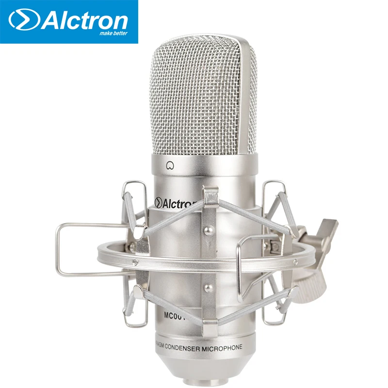 Originalus Alctron MC001 kondensatoriaus mikrofonas, pro įrašų studijoje mikrofonas Su shock mount įrašymas mikrofonas